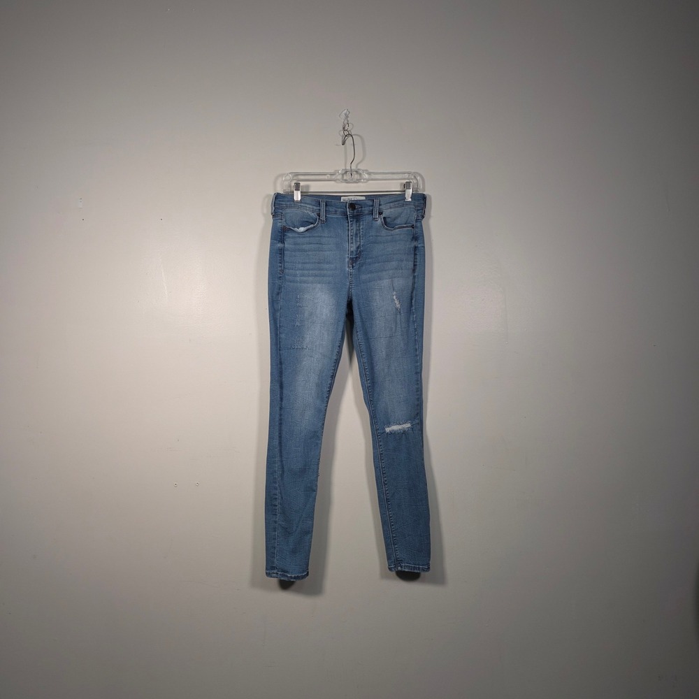 MUDD High Rise Jegging Juniors 9 Blue Distressed FLX Stretch Denim Skinny Jeans